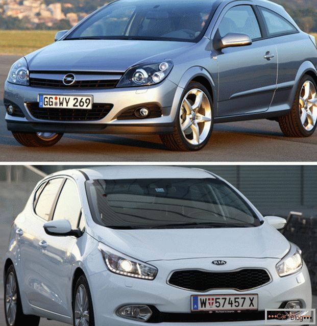 Porovnanie automobilov Opel Astra GTC a Kia Sid GT