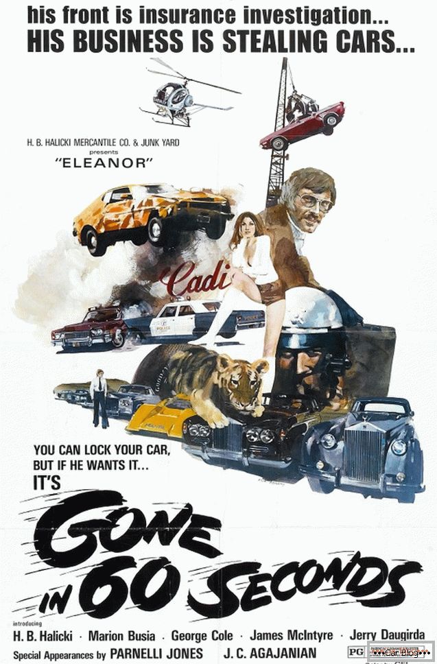 Plagát pre film Gone za 60 sekúnd v roku 1974
