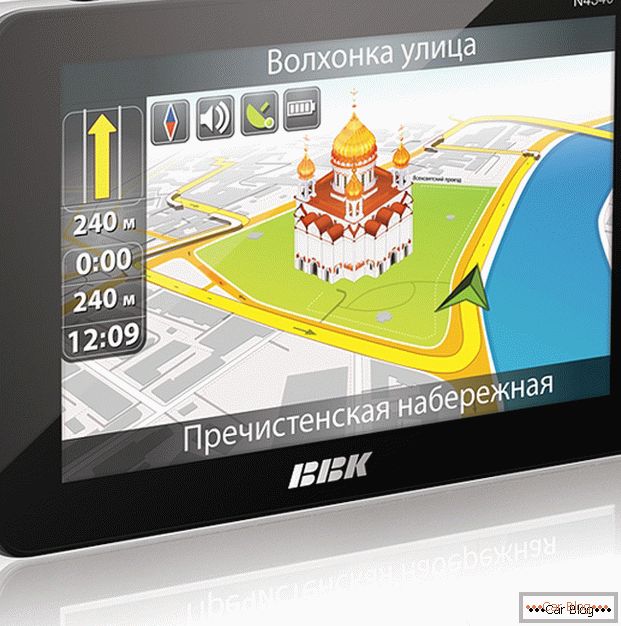 Moderný GPS navigátor