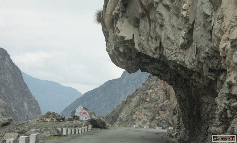 horskej cesty v Pakistane