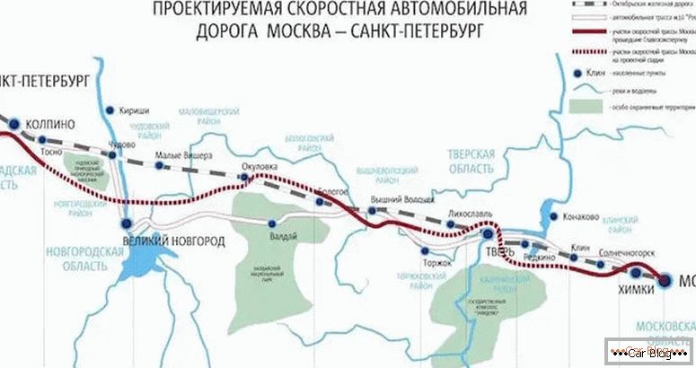 Ako vyzerá mýtna cesta Moskva - Petrohrad?